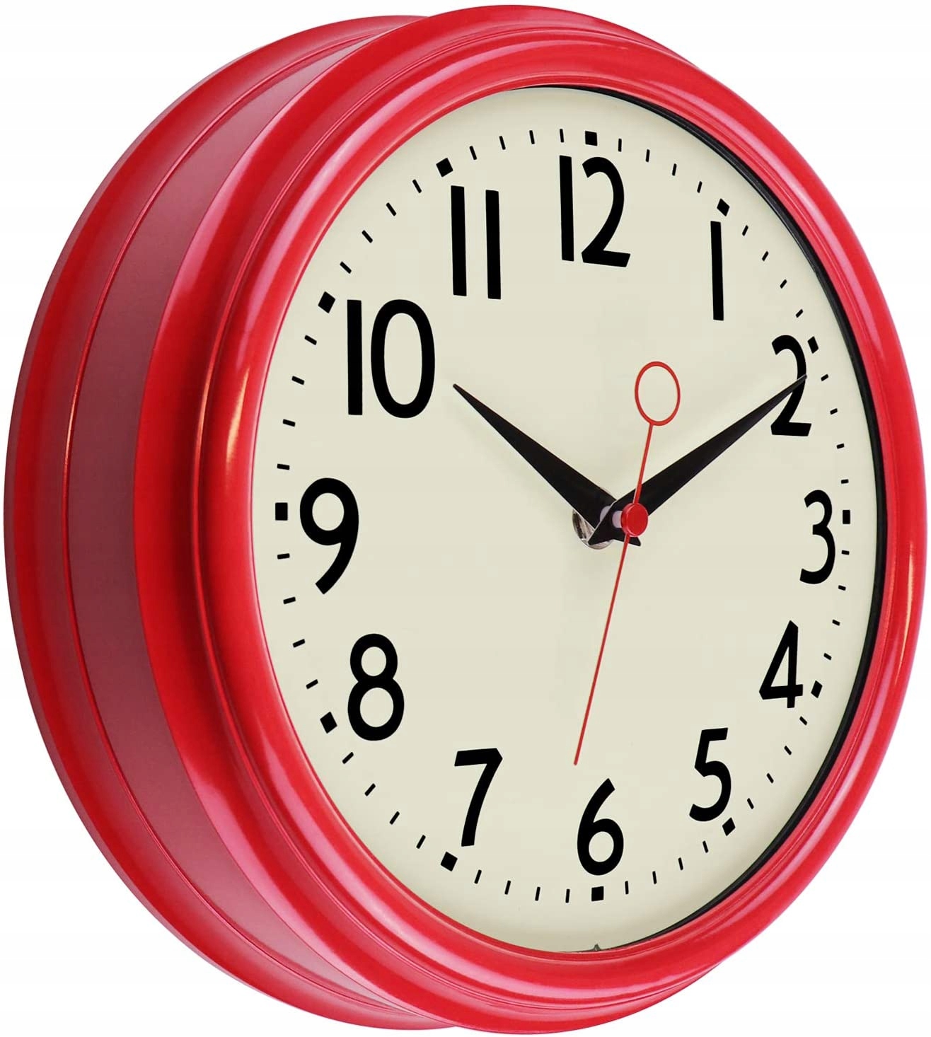 23 cm / 9 palcov tiché retro nástenné hodiny