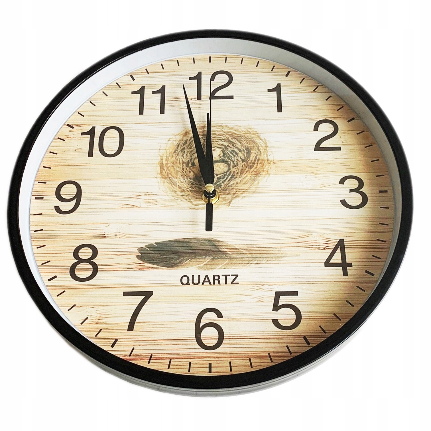 Veľké retro hodiny vintage visiace okrúhle čierne gn