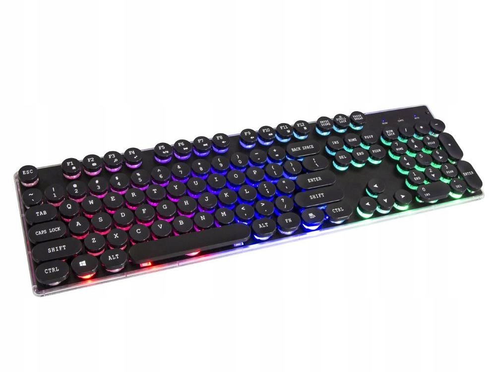 Osvetlené Round Keyboard Retro Kľúče