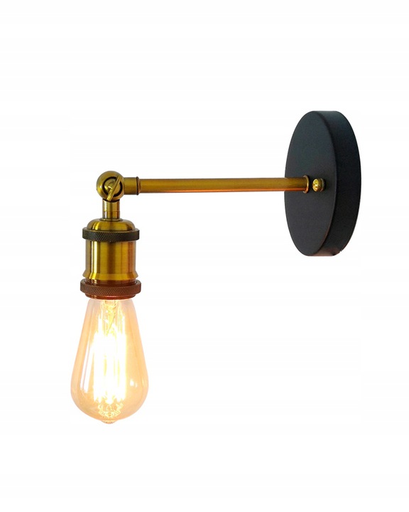 Nástenné svietidlo RETRO LOFT E27 BLACK GOLD